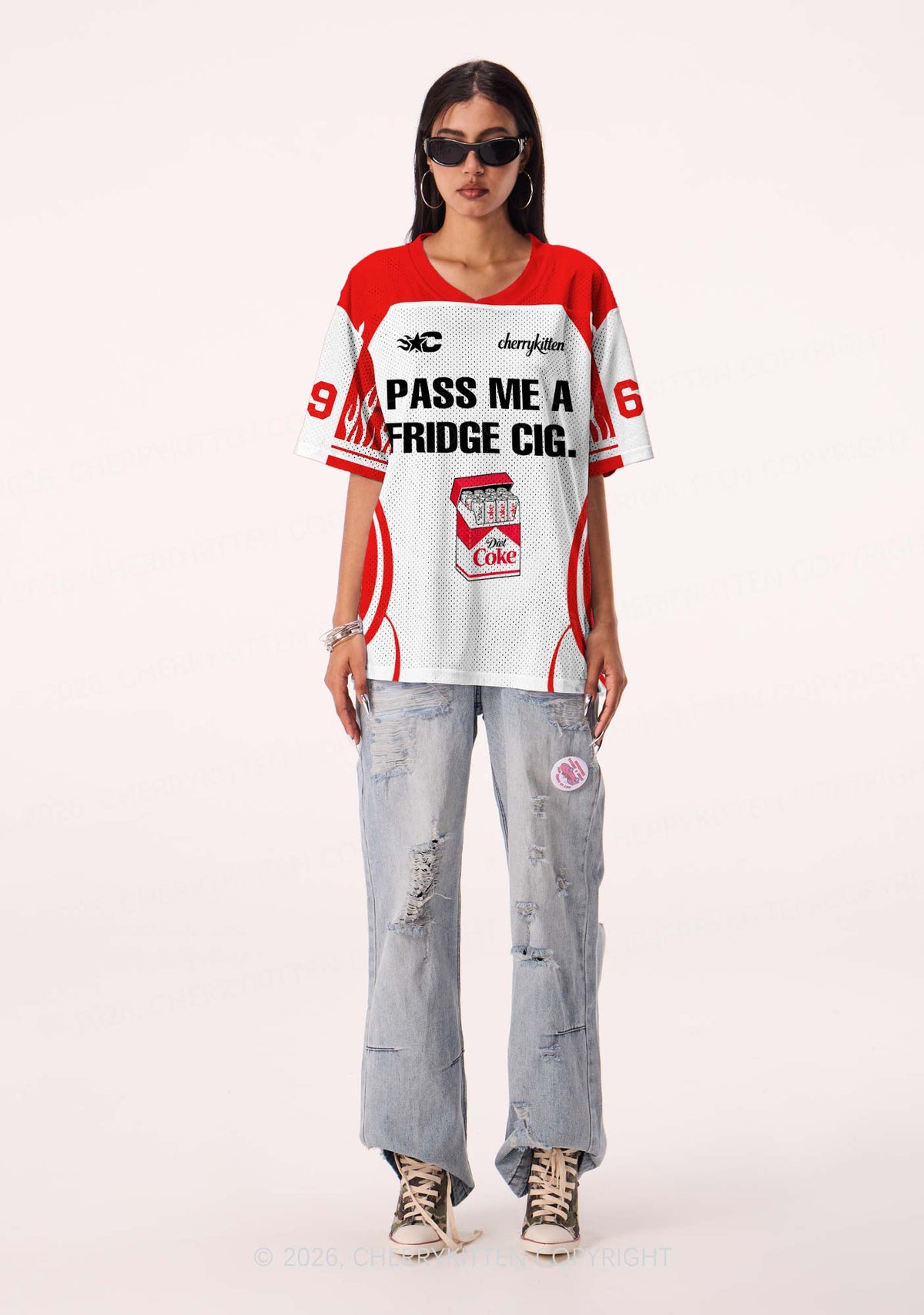 Pass Me Fridge Cig Y2K Sport Jersey Shirts Cherrykitten