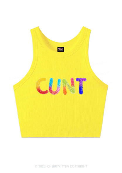 Rainbow Candy Cxxt Pride Y2K Crop Tank Top Cherrykitten