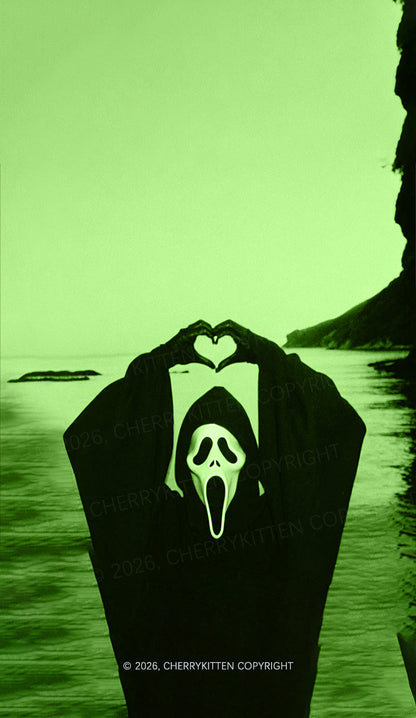 Halloween Seaside Ghost Heart Y2K Phone Case Cherrykitten