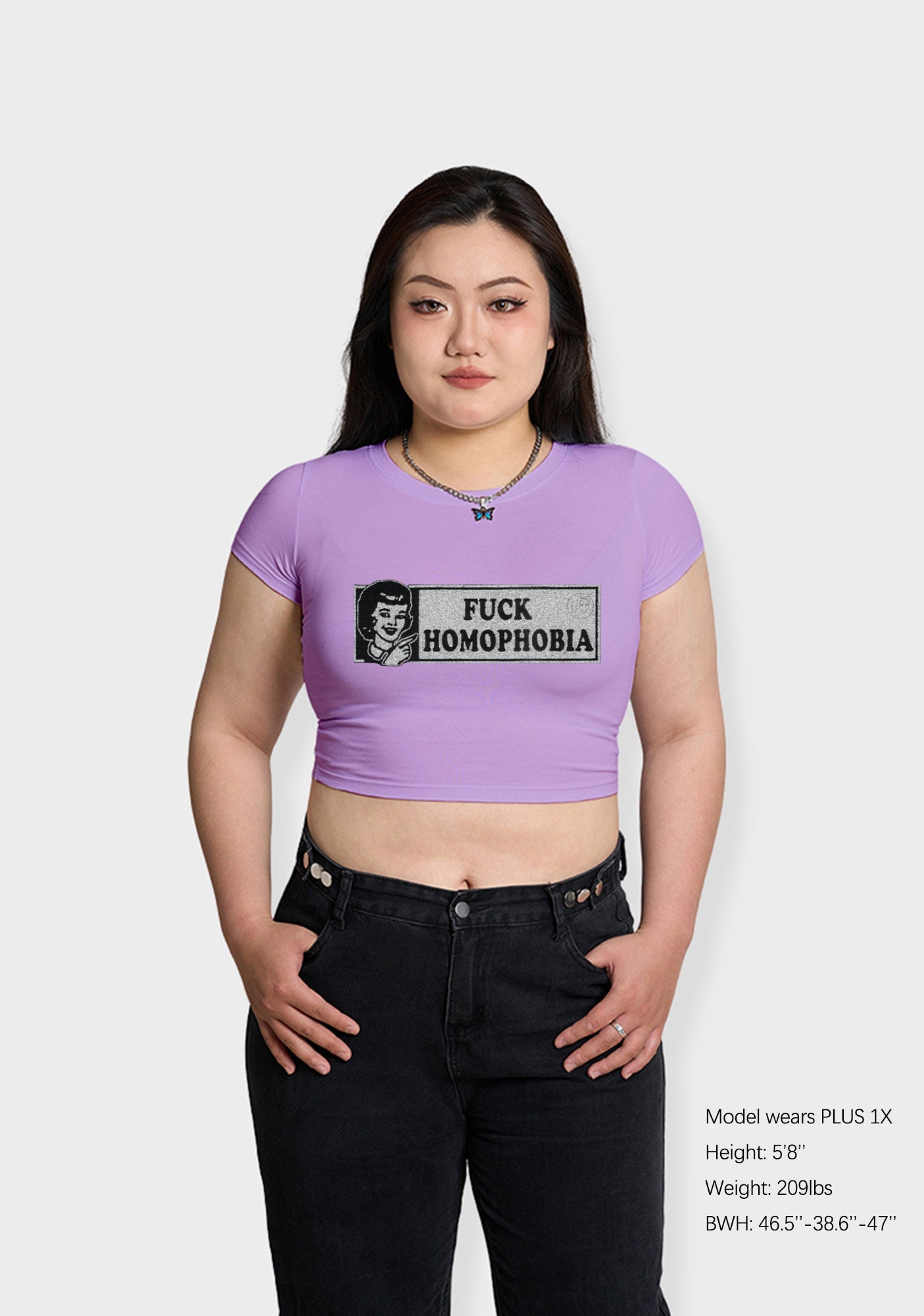 Curvy Fxxk Homophobia Baby Tee