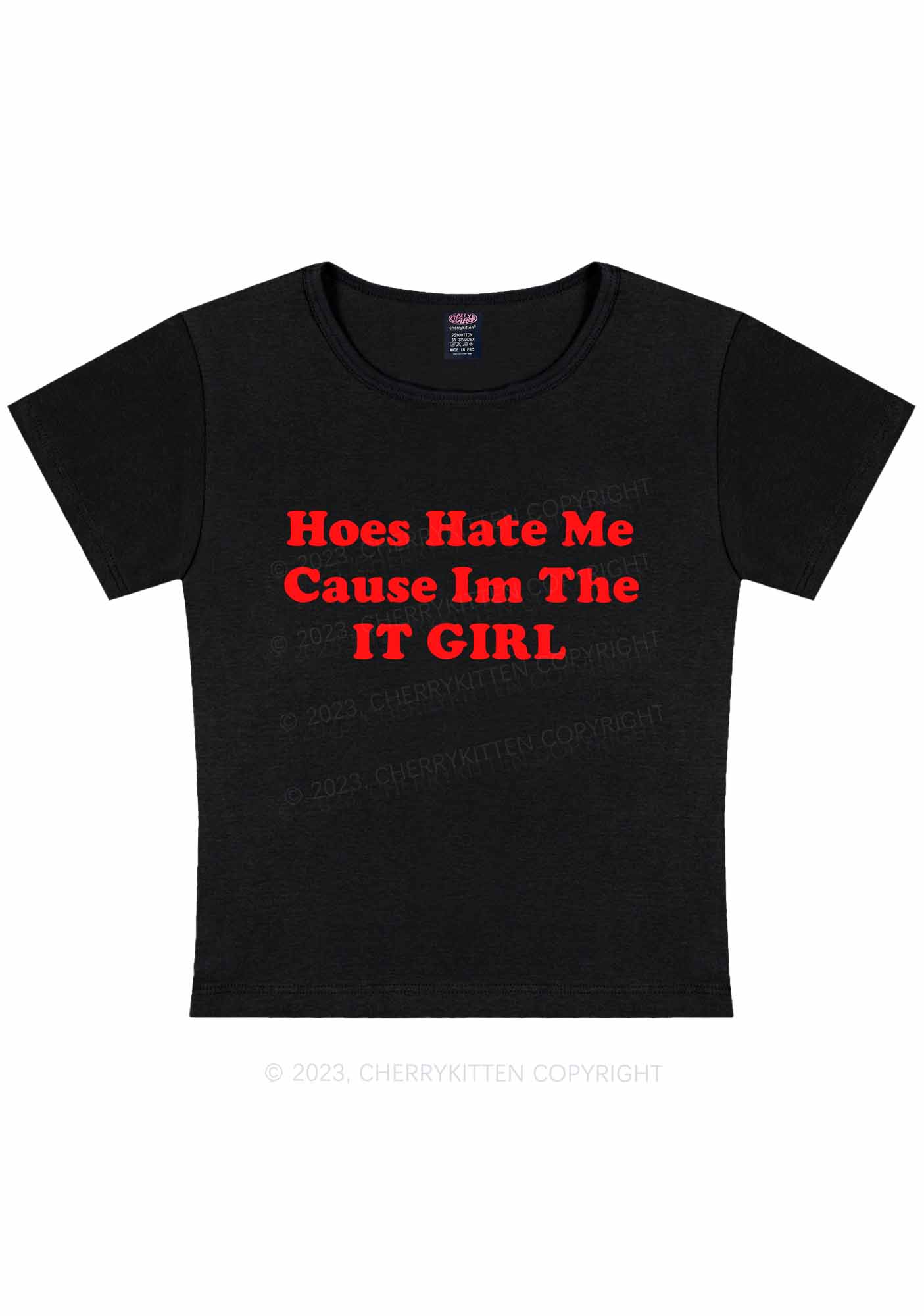 The IT Girl Y2K Baby Tee Cherrykitten