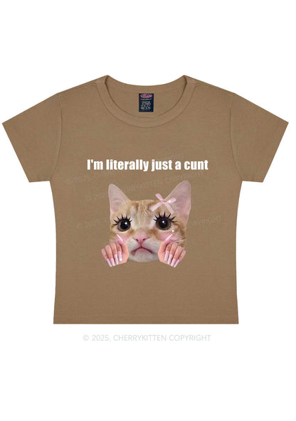 Im Literally Cxxt Y2K Baby Tee Cherrykitten