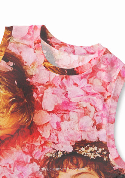 Flower Girls Y2K Mesh Muscle Tank Cherrykitten