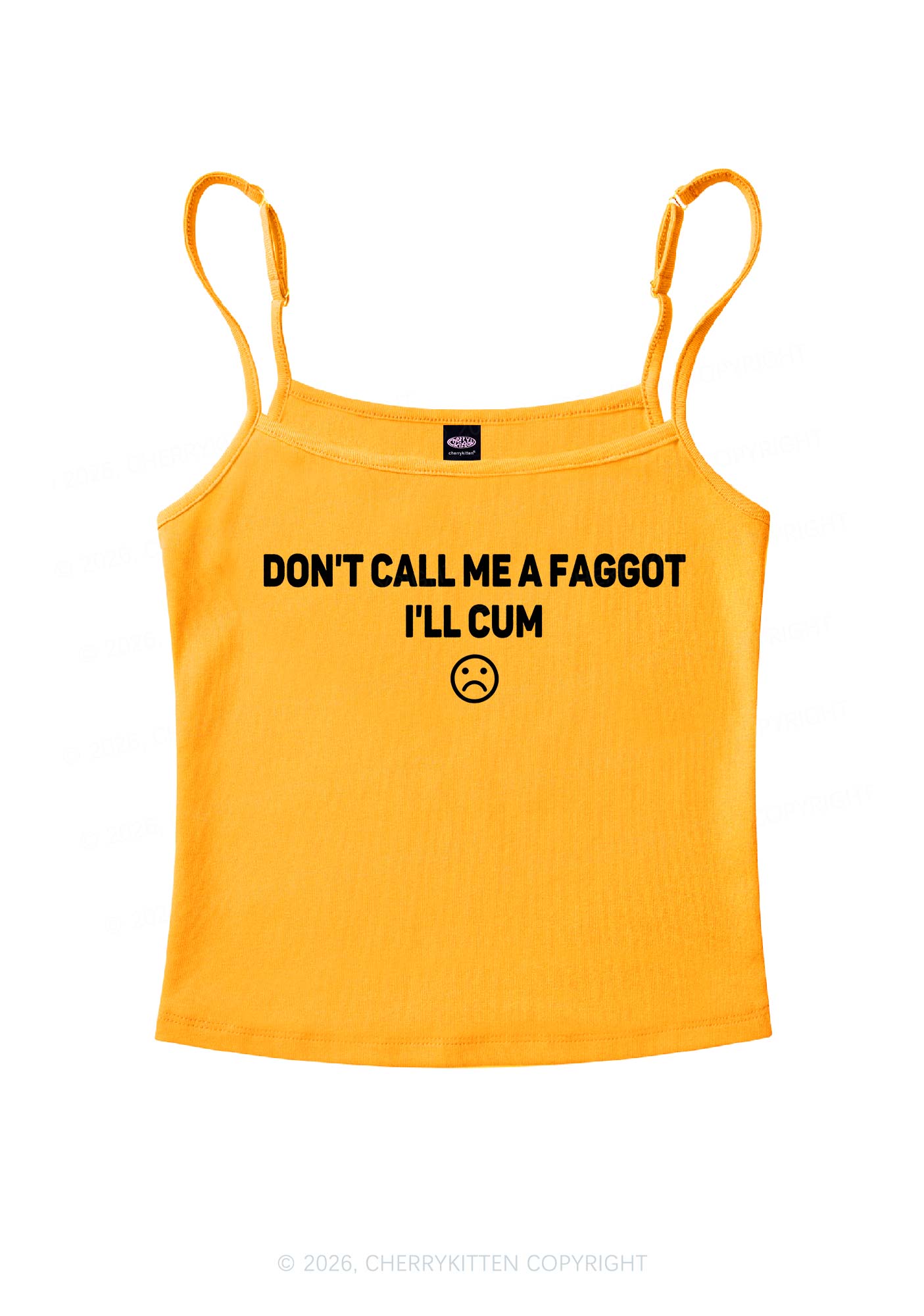 Dont Call Me Faggot Pride Y2K Spaghetti Strap Cami Cherrykitten