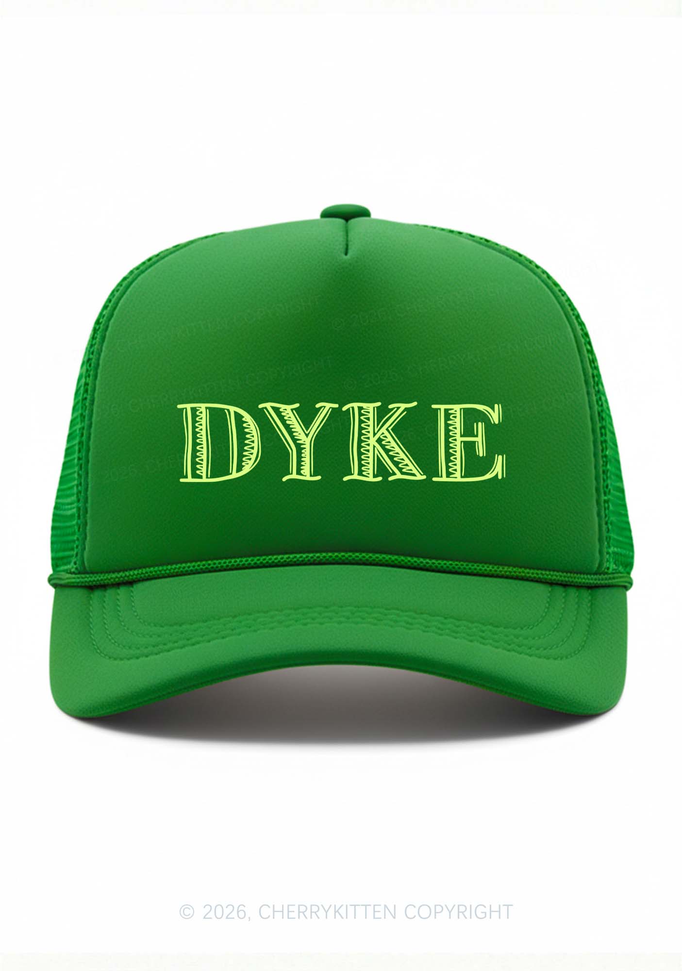 DYKE Pride Y2K Trucker Hat Cherrykitten