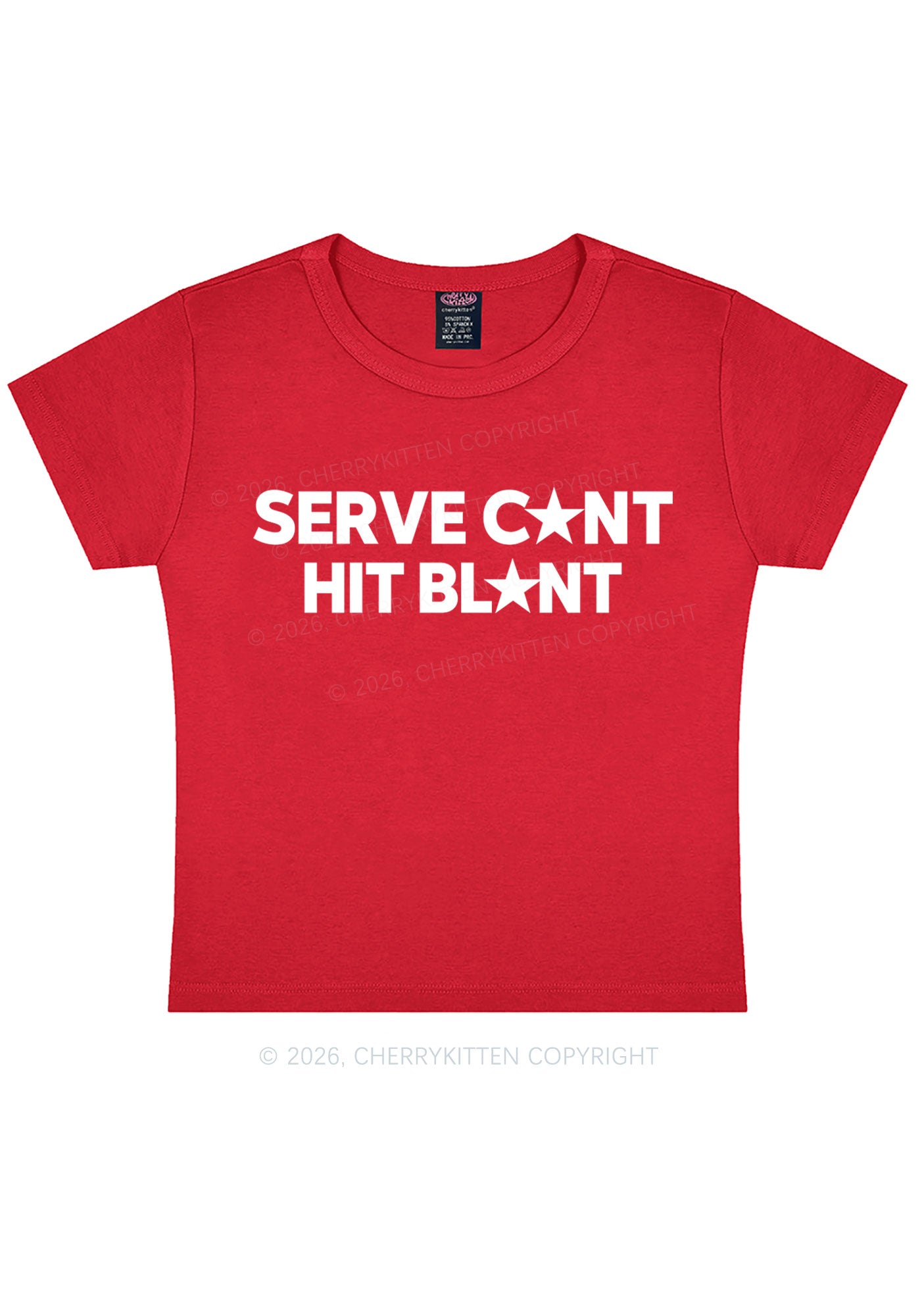 Serve Cxxt Hit Blunt Y2K Baby Tee Cherrykitten