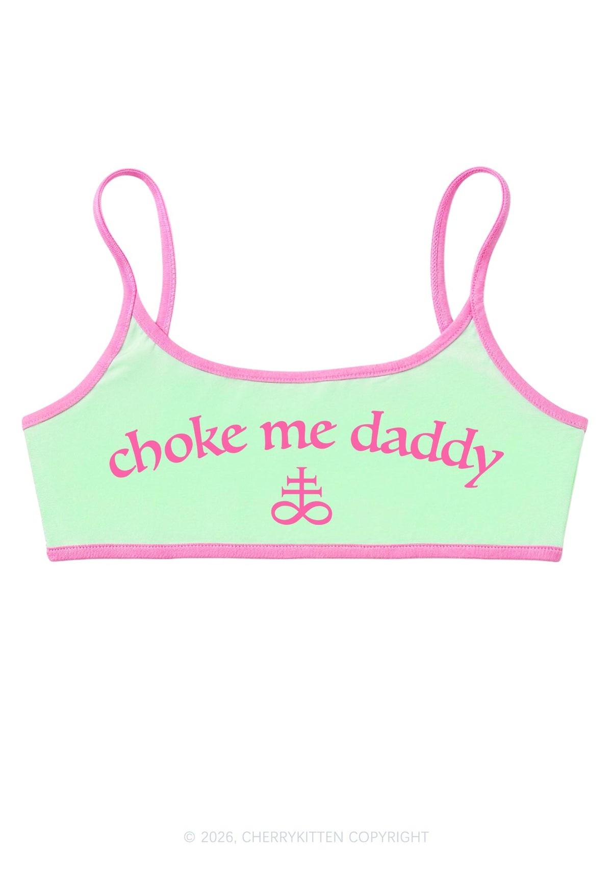 Choke Me Daddy Y2K Super Crop Cami Cherrykitten
