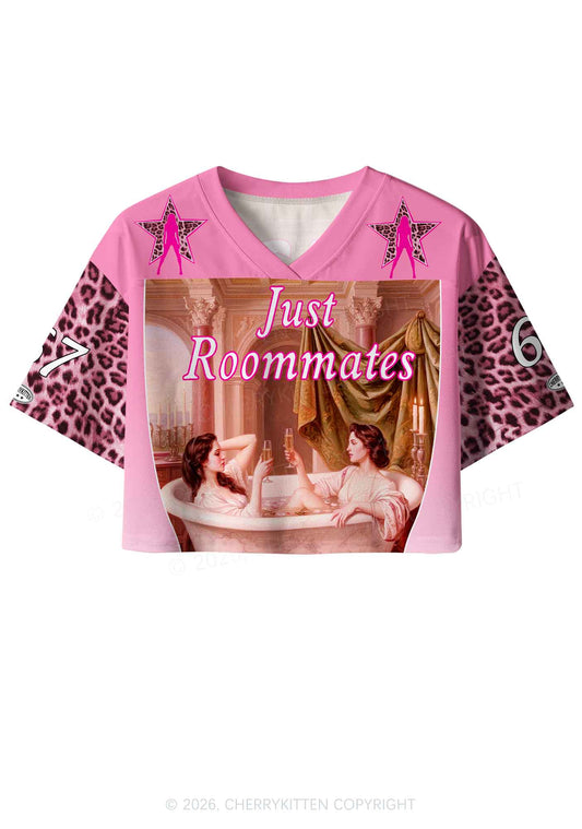 Just Roommates Pride Y2K Crop Sport Jersey Shirts Cherrykitten