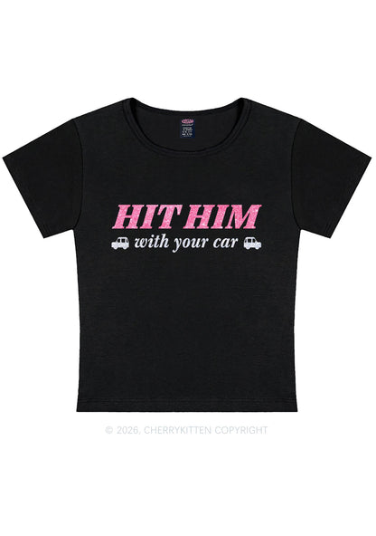 Glitter Hit Him Y2K Baby Tee Cherrykitten