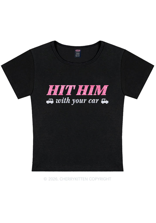 Glitter Hit Him Y2K Baby Tee Cherrykitten