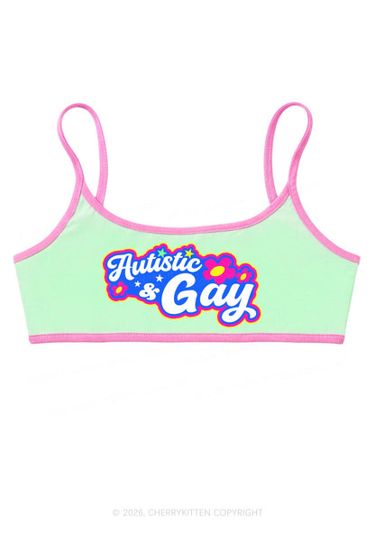 Autistic Gay Pride Y2K Super Crop Cami Cherrykitten