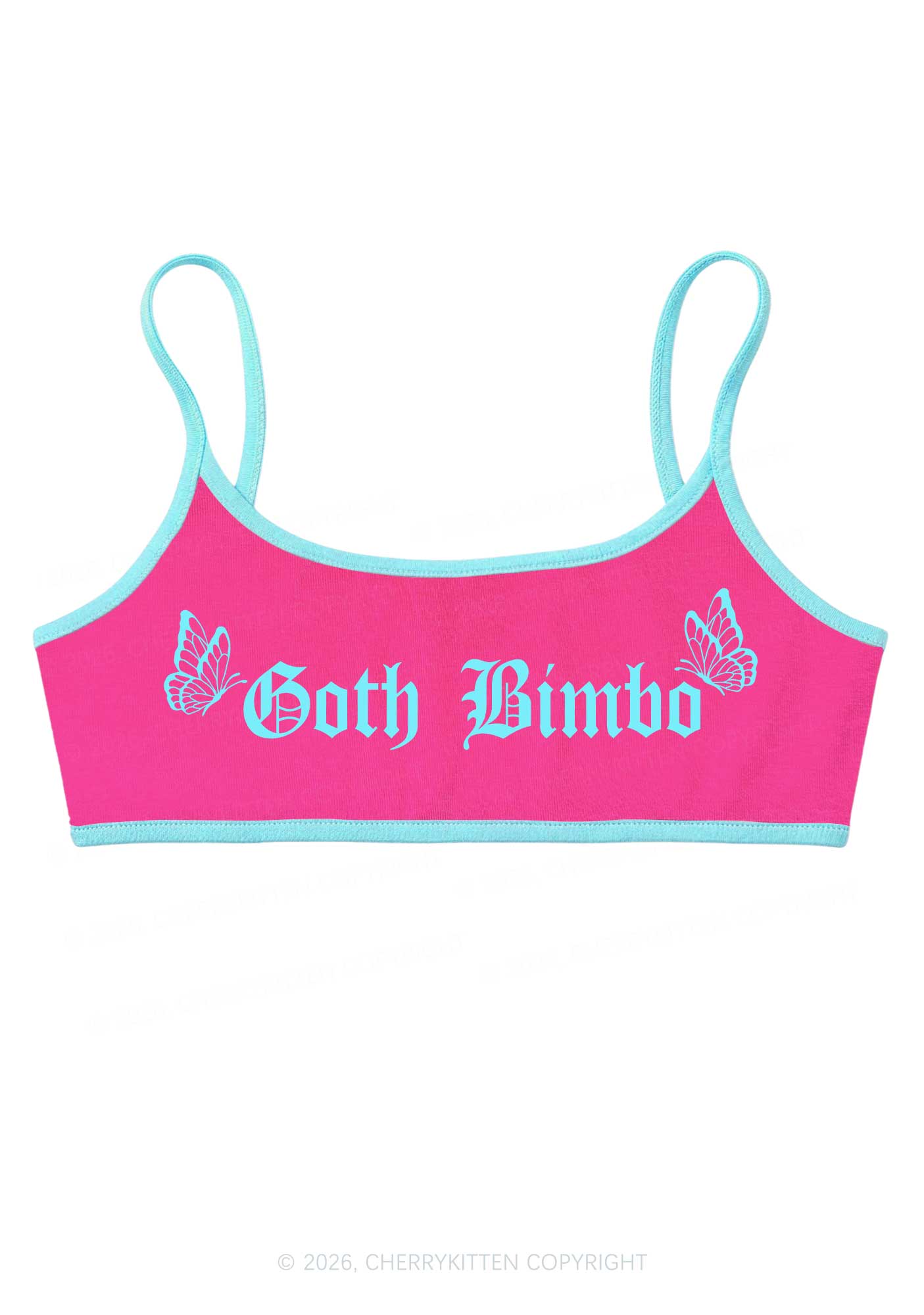 Goth Bimbo Y2K Super Crop Cami Cherrykitten