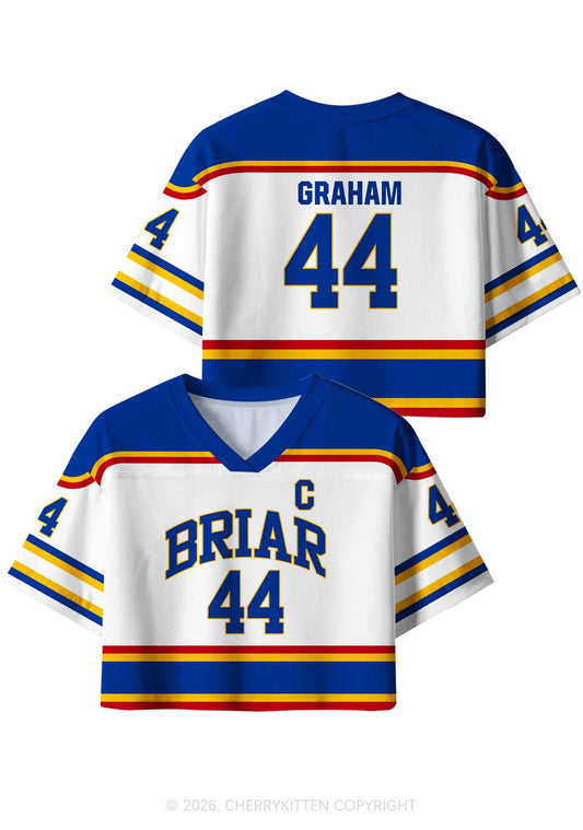Retro White Hockey Team GG Y2K Crop Sport Jersey Shirts Cherrykitten