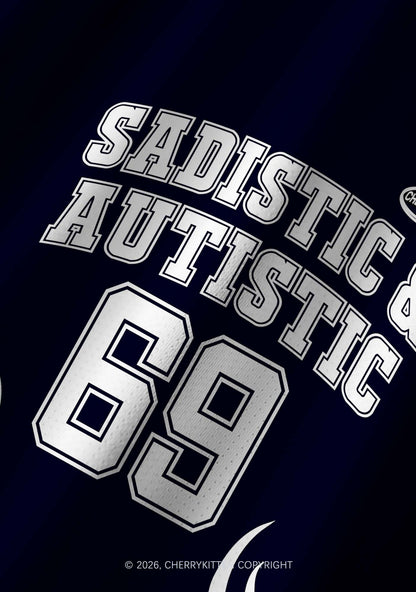Sadistic And Autistic Y2K Football Jersey Shirts Cherrykitten