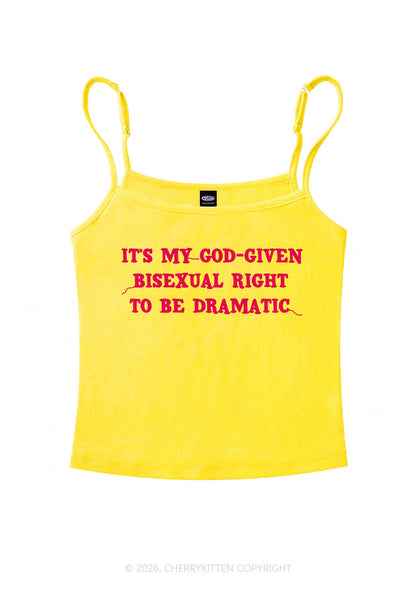 God Given Bisexual Right Pride Y2K Spaghetti Strap Cami Cherrykitten