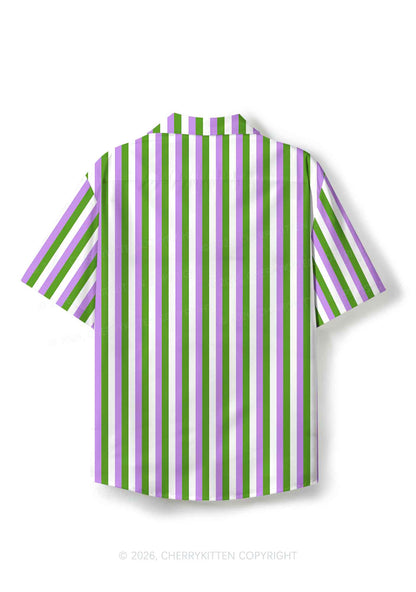 Genderqueer Flag Pride Y2K Print Hawaiian Shirt Cherrykitten