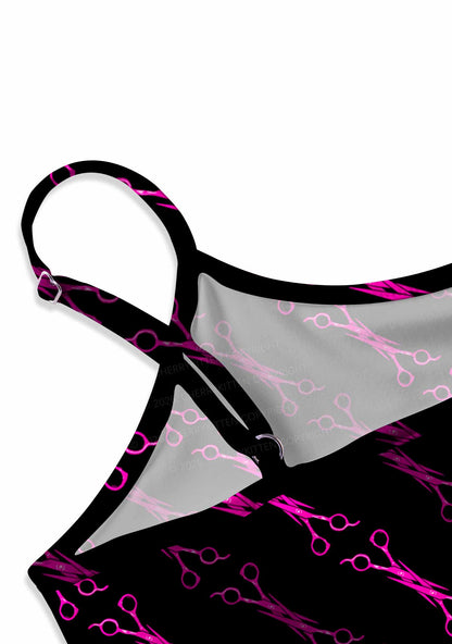 Pink Scissors Pride Y2K Print Cami Crop Top Cherrykitten