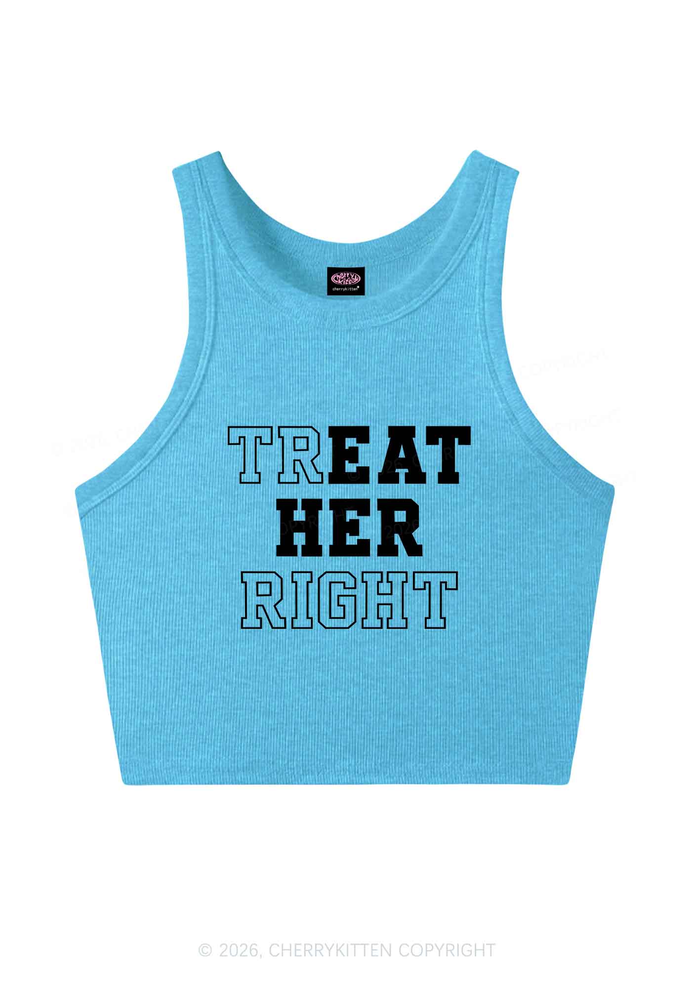 Eat Her Right Pride Y2K Crop Tank Top Cherrykitten