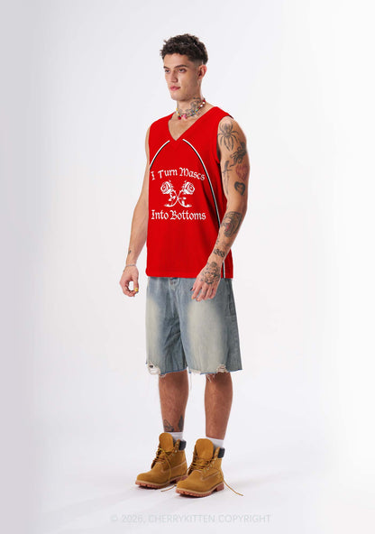 I Turn Mascs Into Bottoms Pride Y2K Sport Jersey Tank Cherrykitten