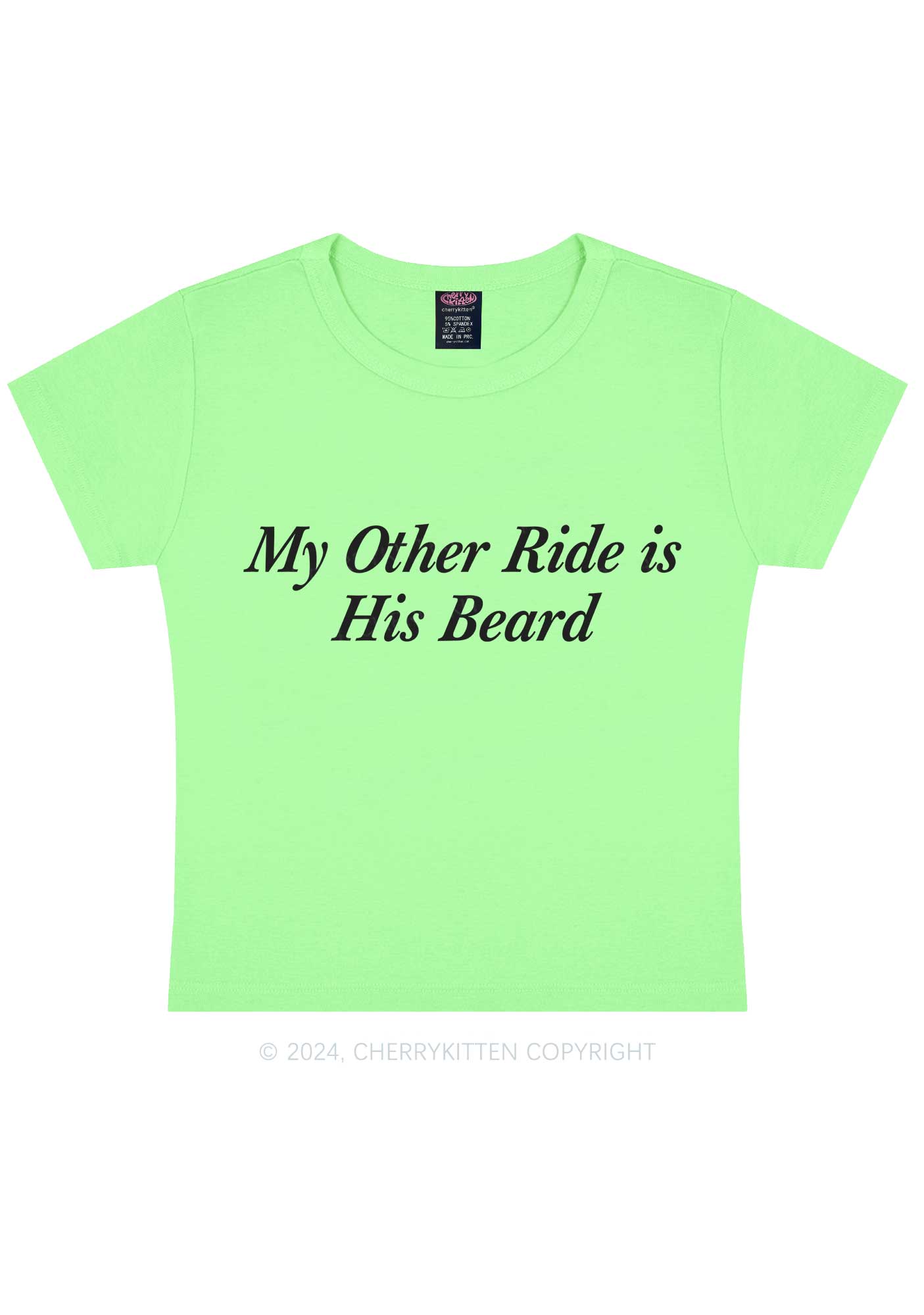 Ride His Beard Y2K Baby Tee Cherrykitten