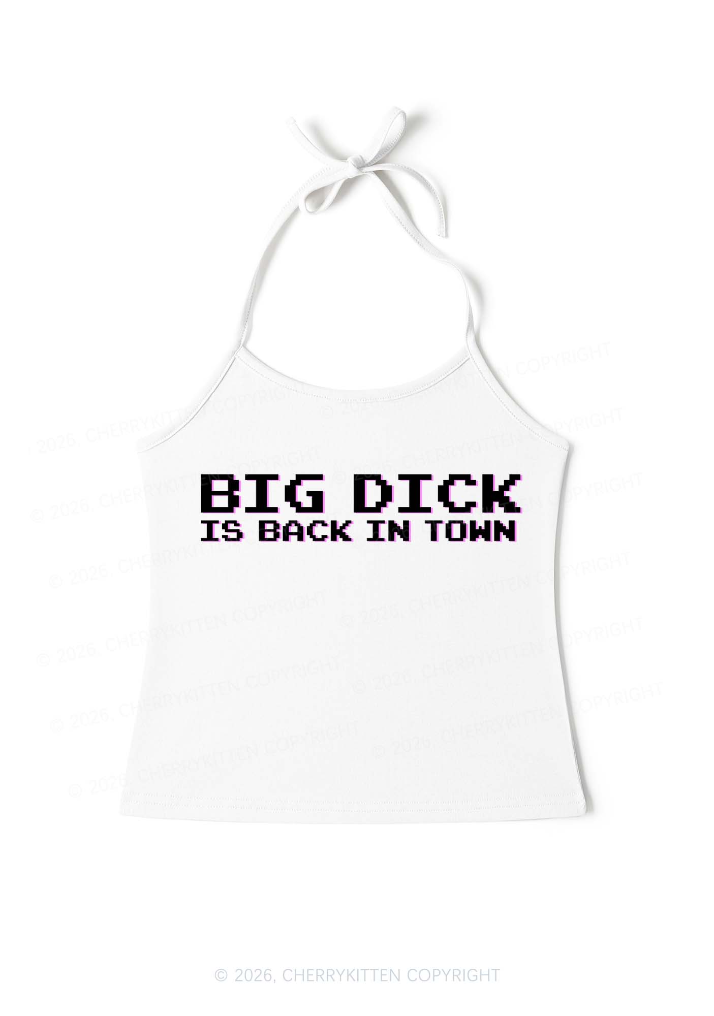Big Is Back In Town Y2K Halter Neck Cami Cherrykitten