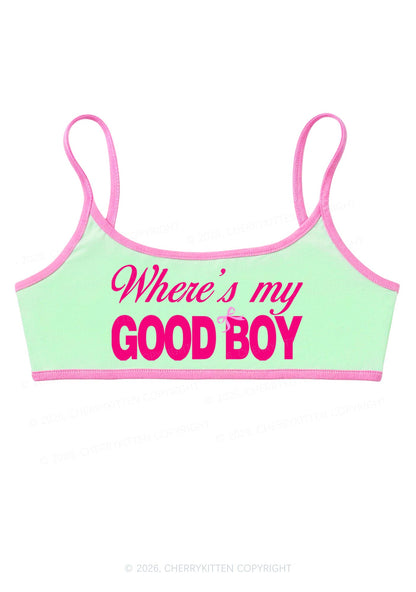 Wheres My Good Boy Y2K Super Crop Cami Cherrykitten