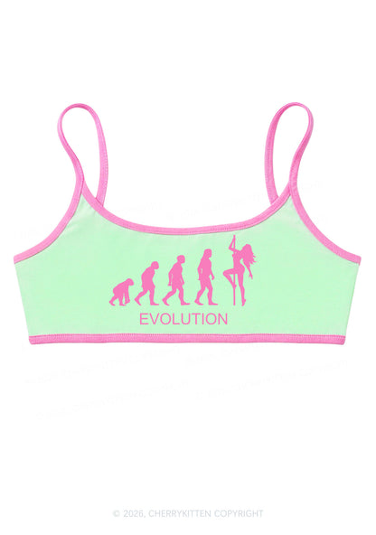 Evolution Pole Dancer Silhouette Y2K Super Crop Cami Cherrykitten