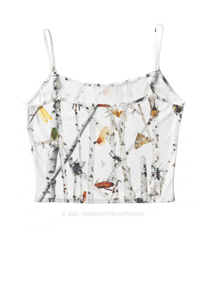Insects On Birch Y2K Mesh Cami Tank Cherrykitten