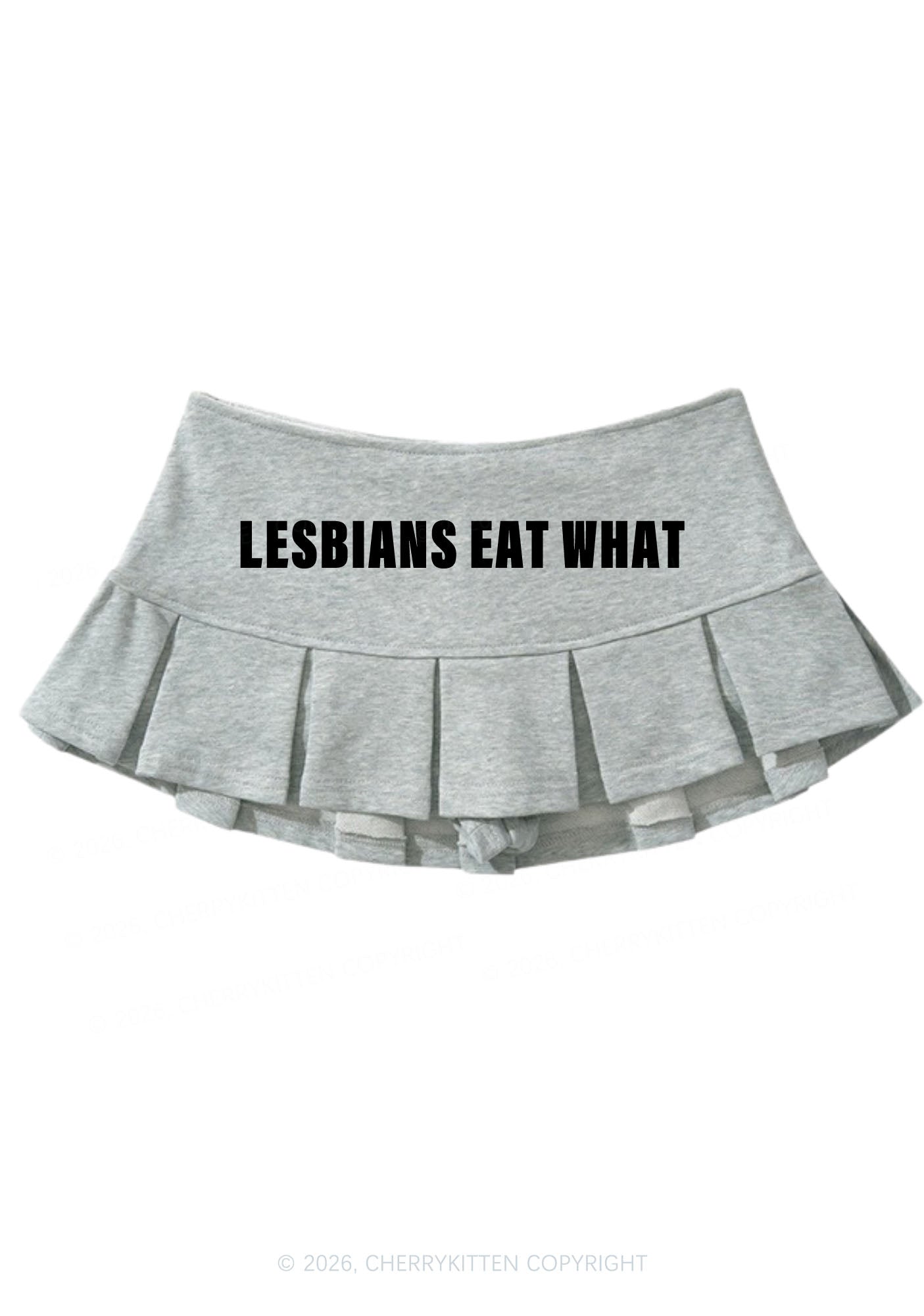 Lesbians Eat What Pride Y2K Mini Pleated Skirts Cherrykitten