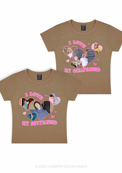 Custom GF BF Photo Y2K Valentine's Day Baby Tee Cherrykitten