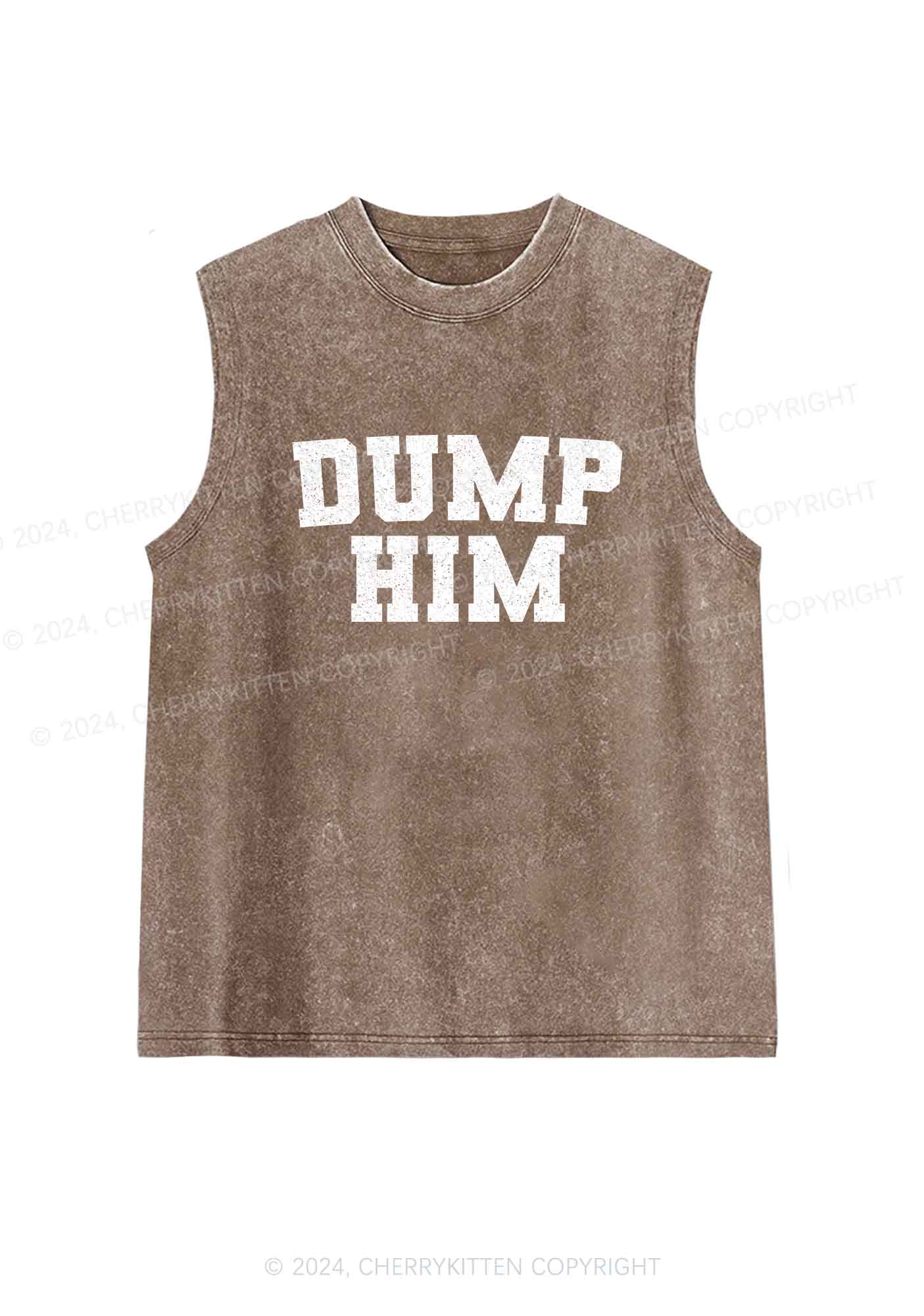 Dump Him Y2K Washed Tank Cherrykitten