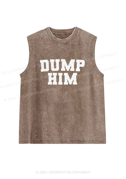 Dump Him Y2K Washed Tank Cherrykitten