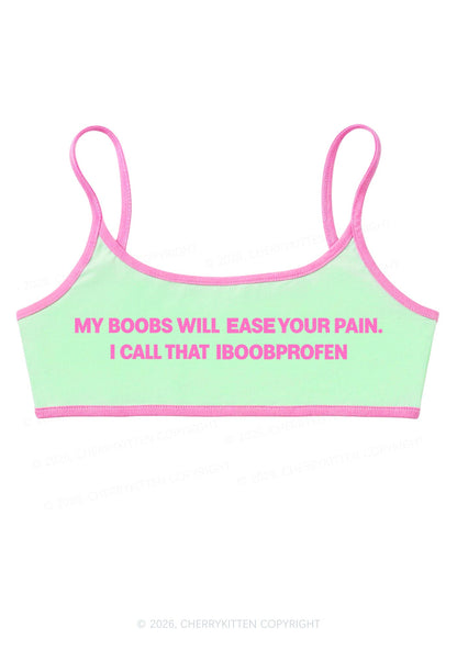 My Bxxbs Ease Your Pain Y2K Super Crop Cami Cherrykitten
