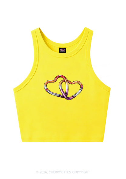 Carabiner Hearts Pride Y2K Crop Tank Top Cherrykitten