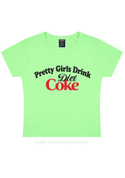 Pretty Girls Drink Diet Coke Y2K Baby Tee Cherrykitten
