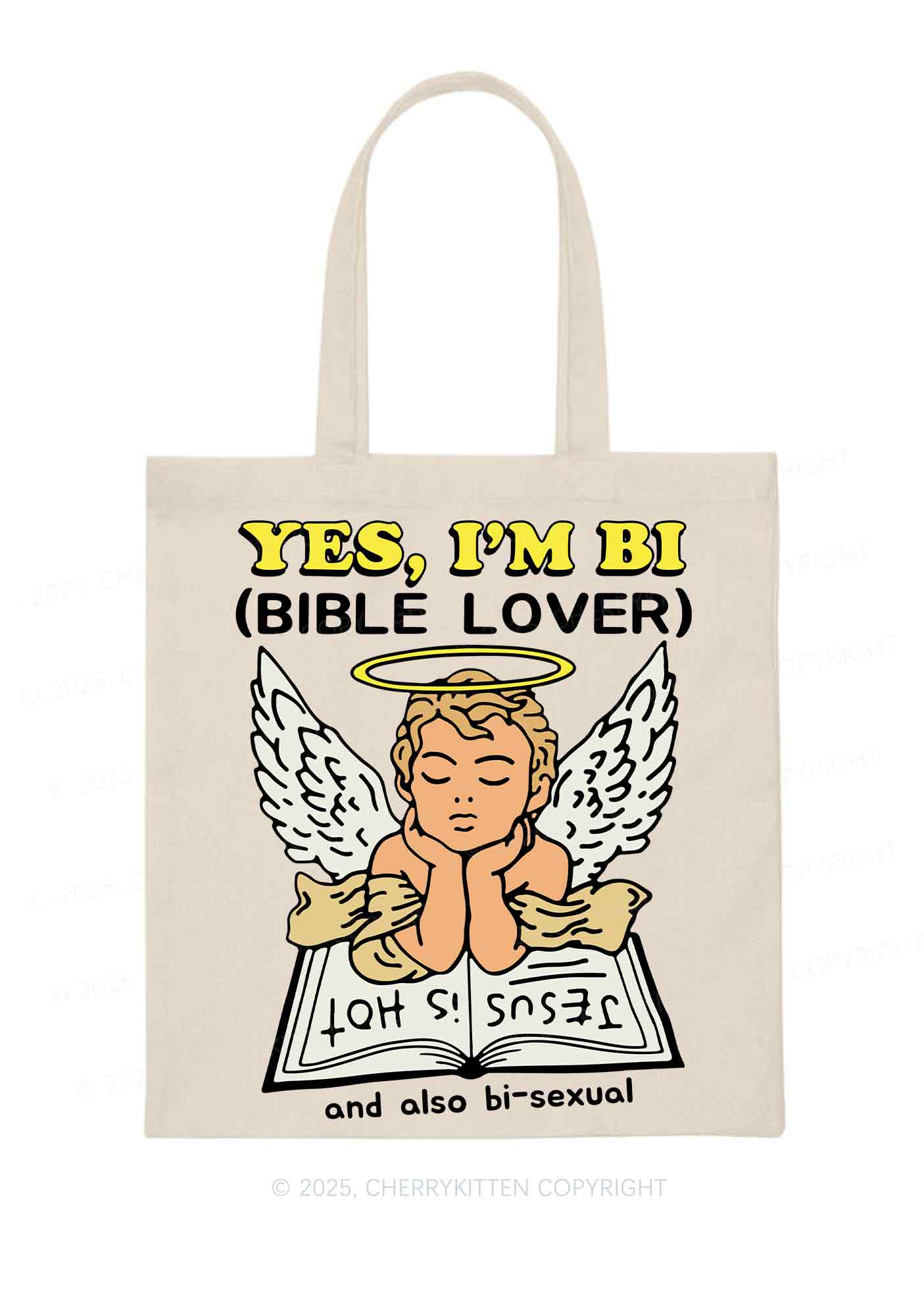 Bible Lover Pride Y2K Canvas Tote Bag Cherrykitten