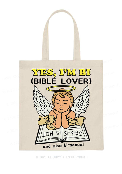 Bible Lover Pride Y2K Canvas Tote Bag Cherrykitten