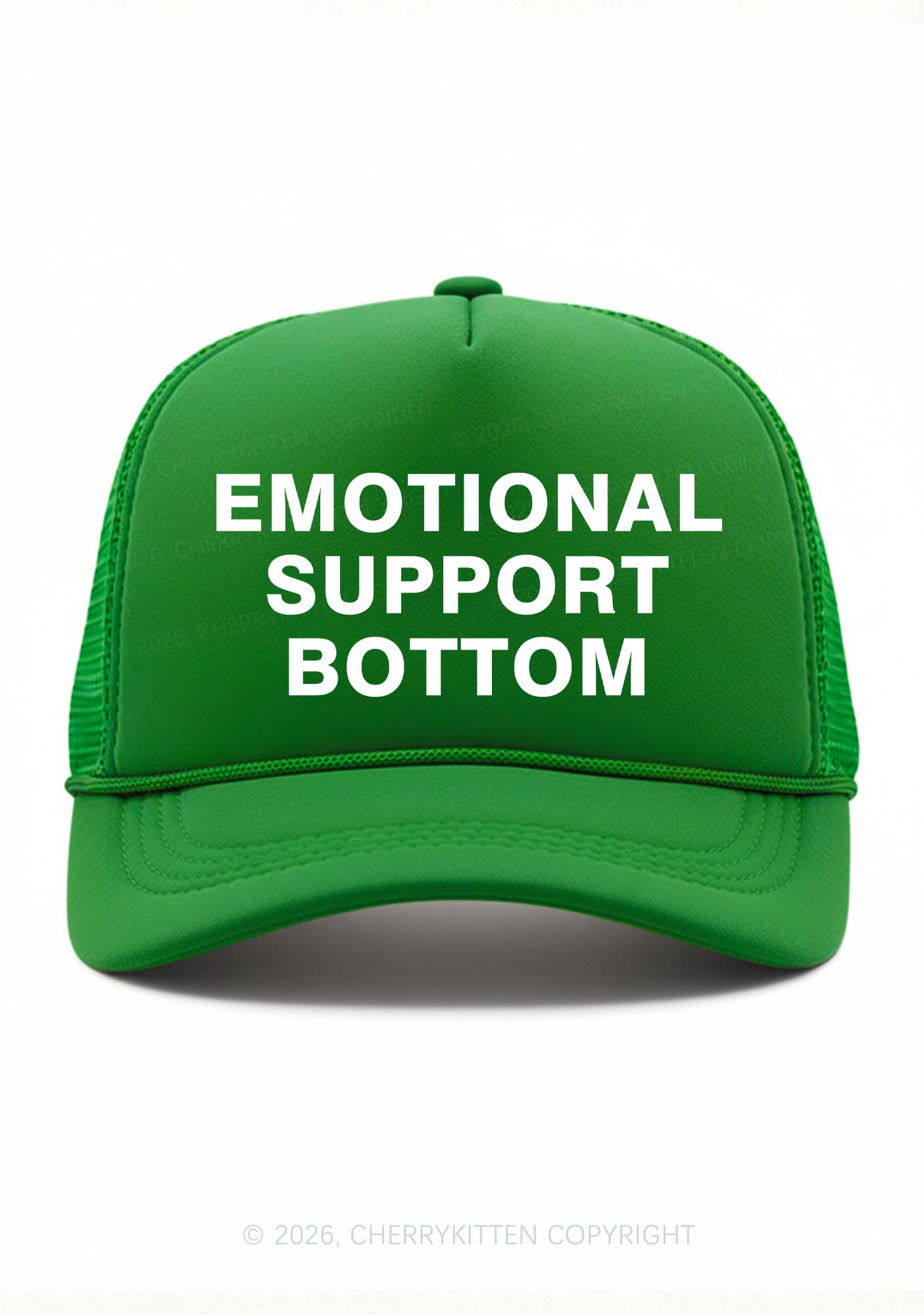 Emotional Support Bottom Pride Y2K Trucker Hat Cherrykitten