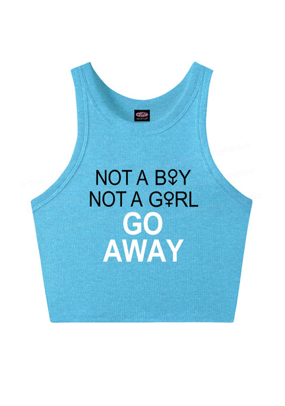 Go Away Pride Y2K Crop Tank Top Cherrykitten