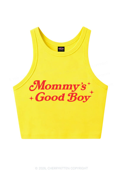 Mommys Good Boy Y2K Crop Tank Top Cherrykitten