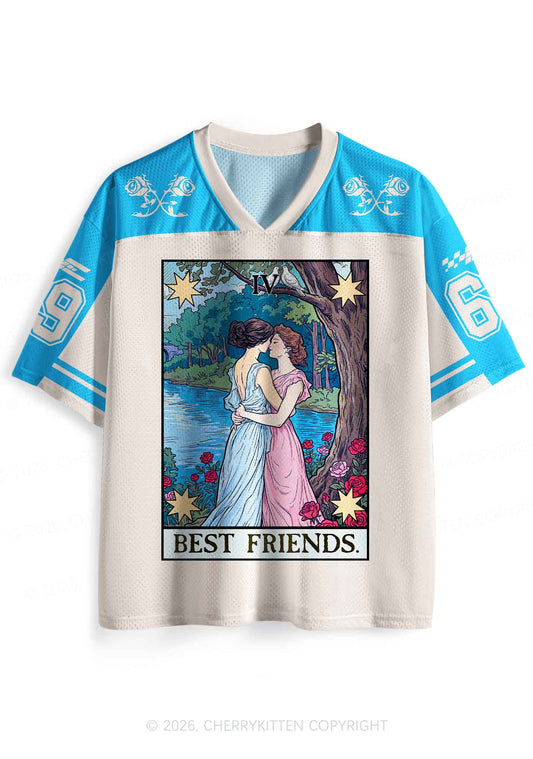 Blue Best Friends Pride Y2K Sport Jersey Shirts Cherrykitten