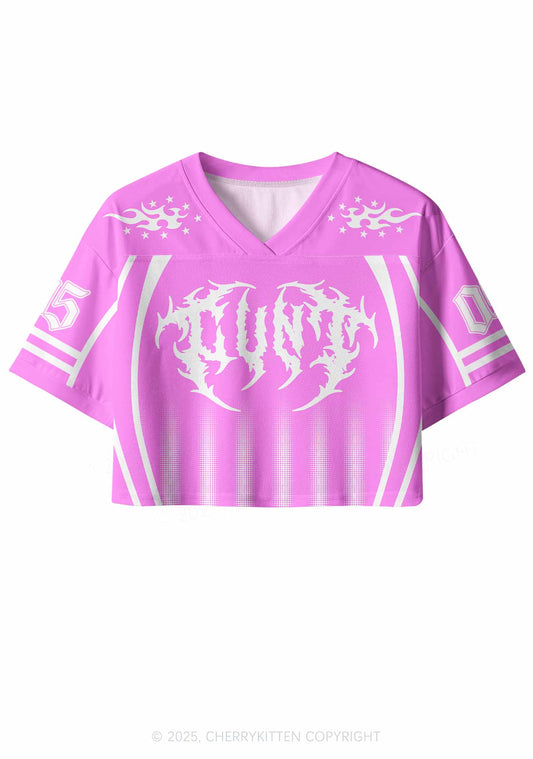 Custom Magenta Pink Cxxt Y2K Crop Sport Jersey Shirts Cherrykitten