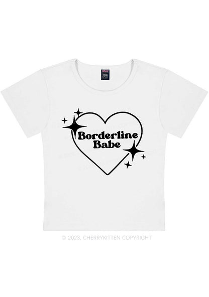 Borderline Personality Babe Y2K Baby Tee Cherrykitten