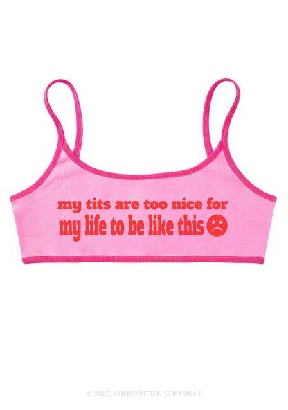 My Txts Are Too Nice Y2K Super Crop Cami Cherrykitten