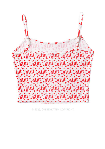 Slxt Red Heart Y2K Mesh Cami Tank Cherrykitten
