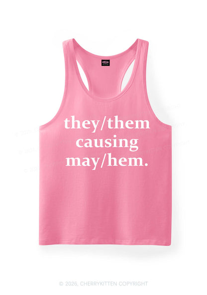 They Causing May Pride Y2K Men Racerback Tank Top Cherrykitten