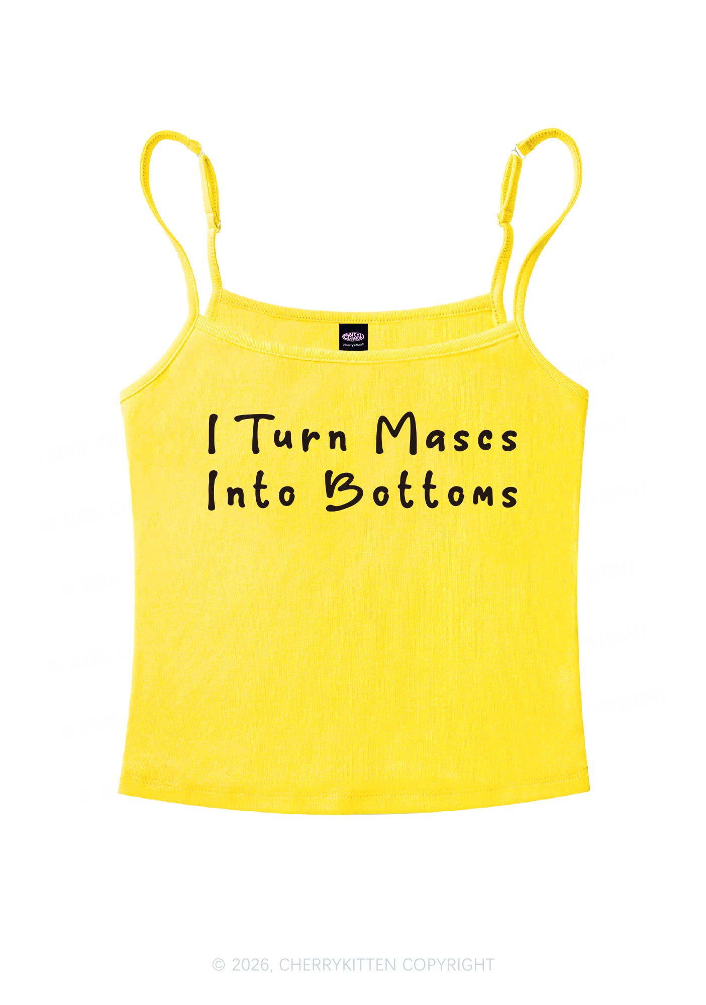 Turn Mascs Into Bottoms Pride Y2K Spaghetti Strap Cami Cherrykitten