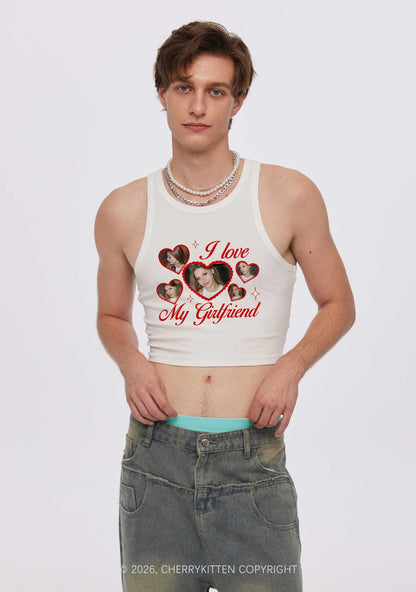 Custom Photo I Love My GF BF Valentine's Day Y2K Crop Tank Top Cherrykitten