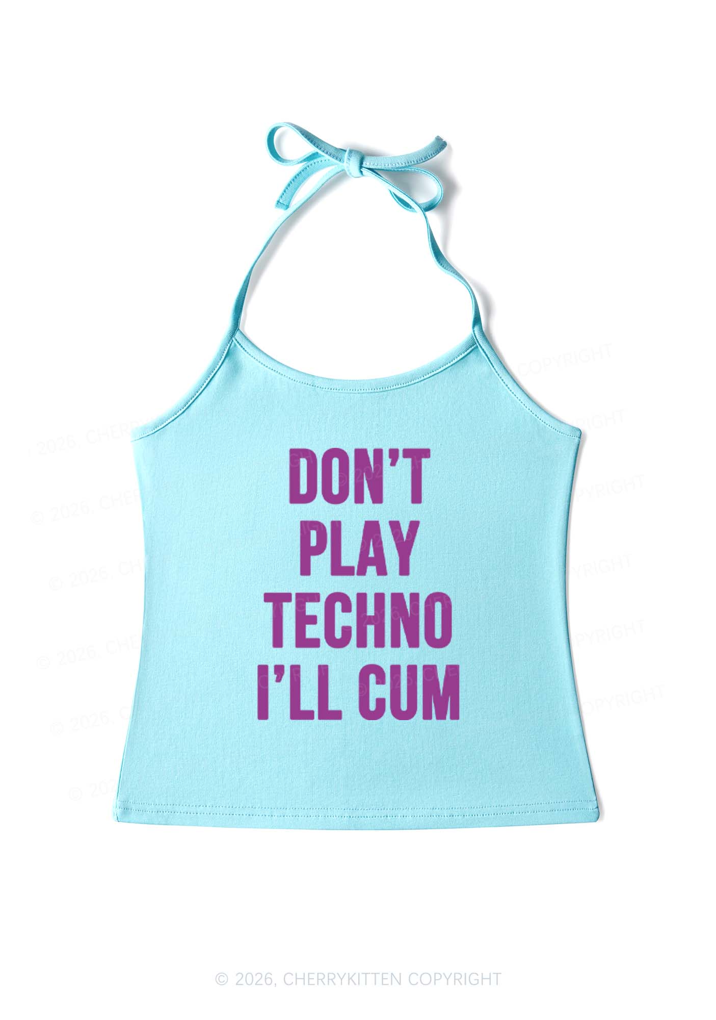 Dont Play Techno Y2K Halter Neck Cami Cherrykitten