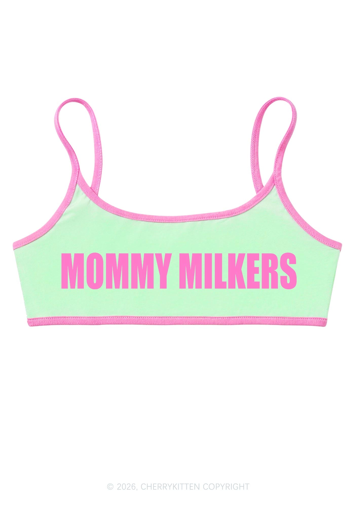 Mommy Milkers Y2K Super Crop Cami Cherrykitten